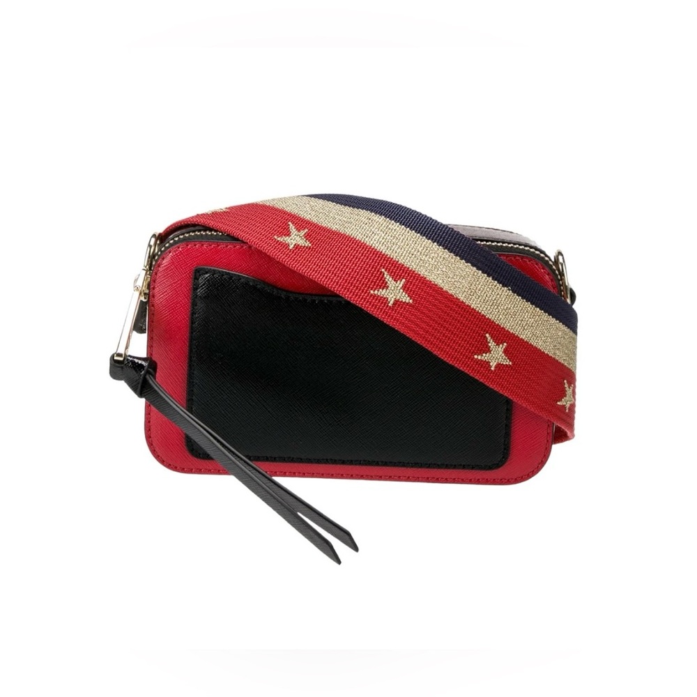 NWT Marc Jacobs The Snapshot Americana True Red Multi Leather Camera Bag - Picture 3 of 13